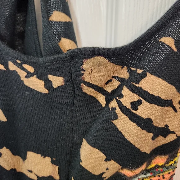 Ed Hardy x Christian Audigier Knit Mini Dress Tiger Head Animal Small Rhinestone - Picture 6 of 8